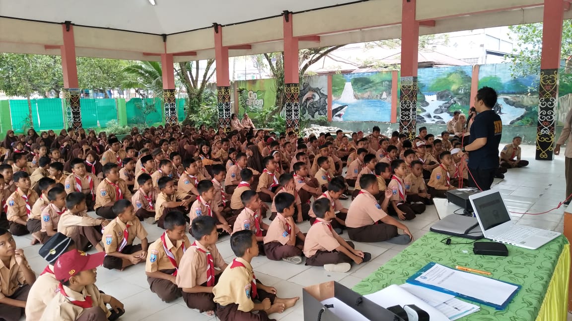 Diseminasi informasi P4GN melalui sosialisasi/penyuluhan kepada siswa SDN 029 Karang Harapan