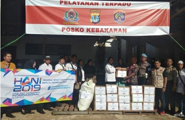 BNN Kota Tarakan, Salurkan Bantuan Sosial Korban Kebakaran Kelurahan Juwata Laut