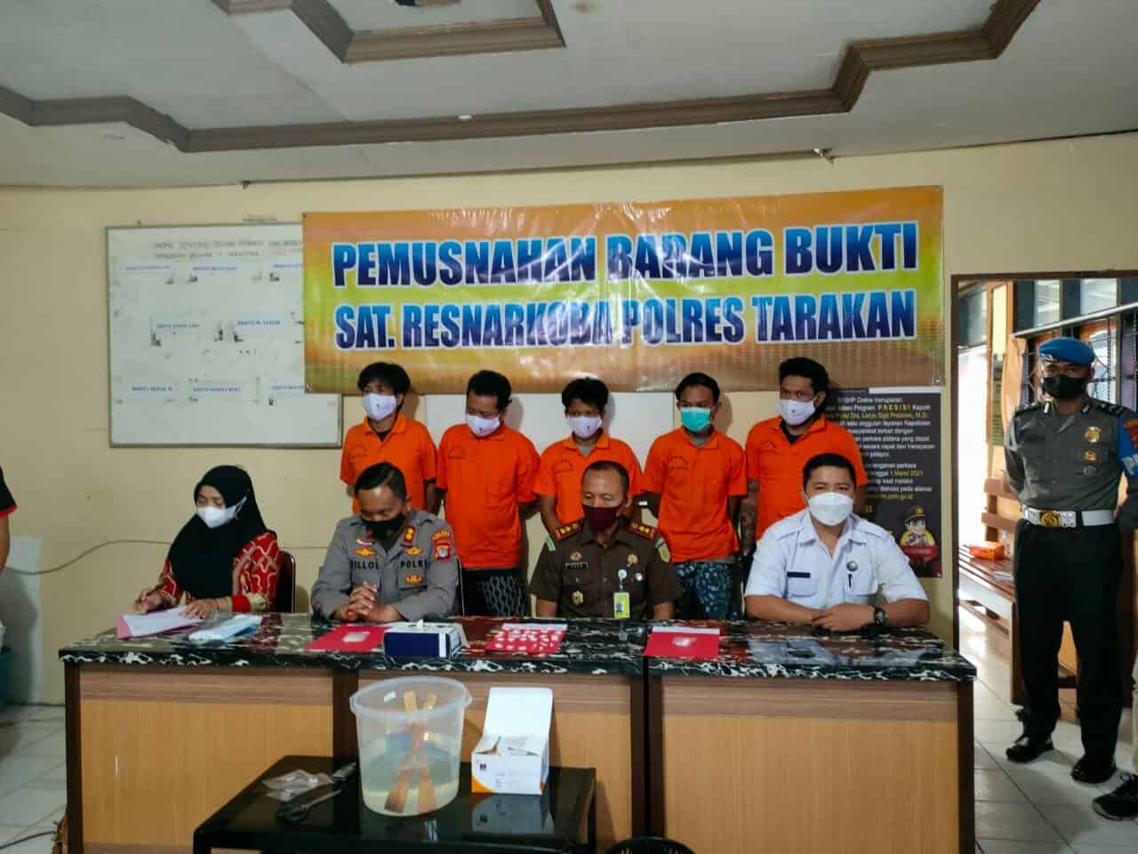 Pemusnahan Barang Bukti Narkotika di Polres Tarakan