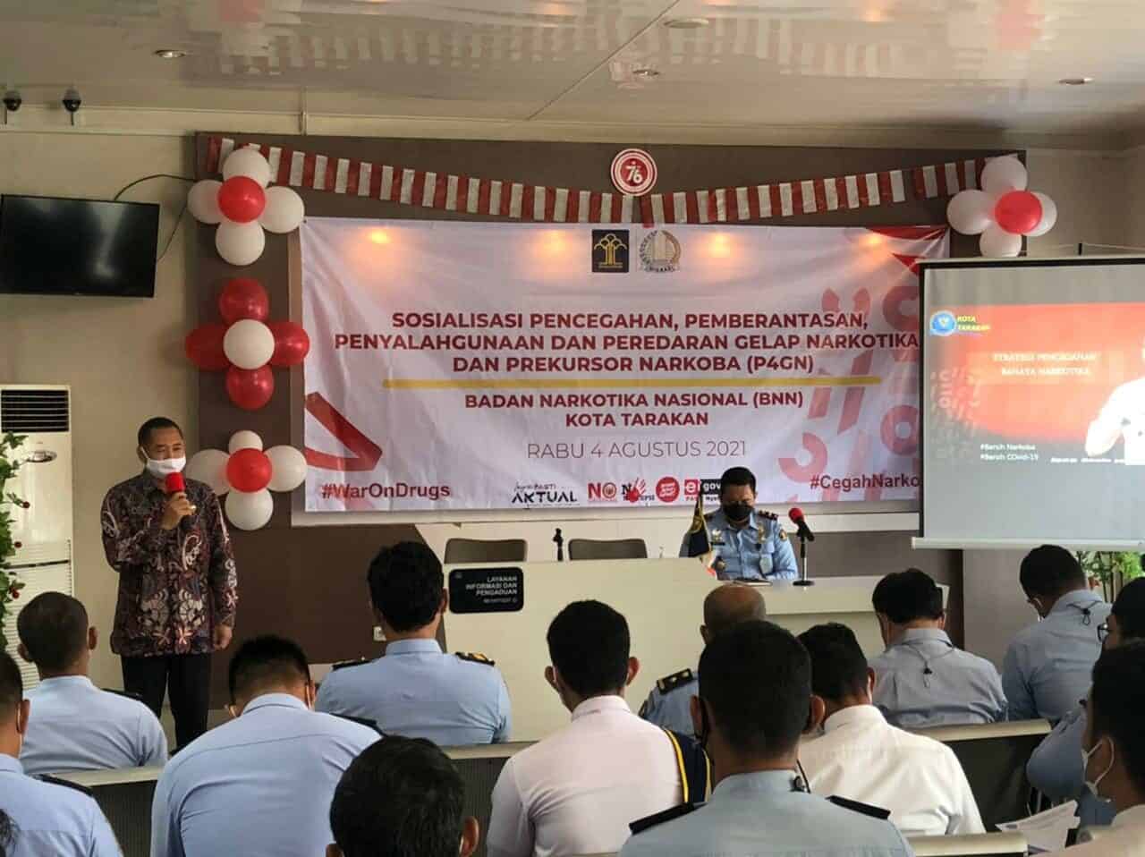 Sosialisasi Pencegahan, Pemberantasan, Penyalahgunaan dan Peredaran Gelap Narkotika dan Prekusor Narkoba (P4GN) di Lingkungan Kantor Imigrasi Kelas II Tarakan.